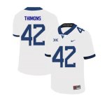 Men's West Virginia Mountaineers NCAA #42 Logan Thimons White Authentic Nike 2019 Stitched College Football Jersey HU15H12JZ